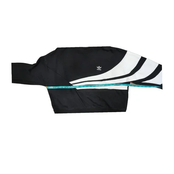 Adidas Originals Sewn Stripe Crop Sweater - Picture 4 of 15